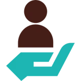 Abstract support and care illustration